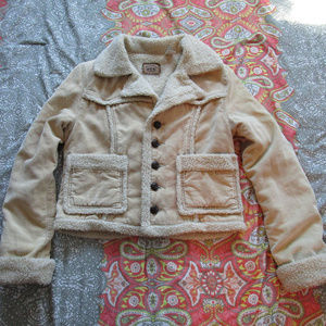 One Tuff Babe beige corduroy light jacket
